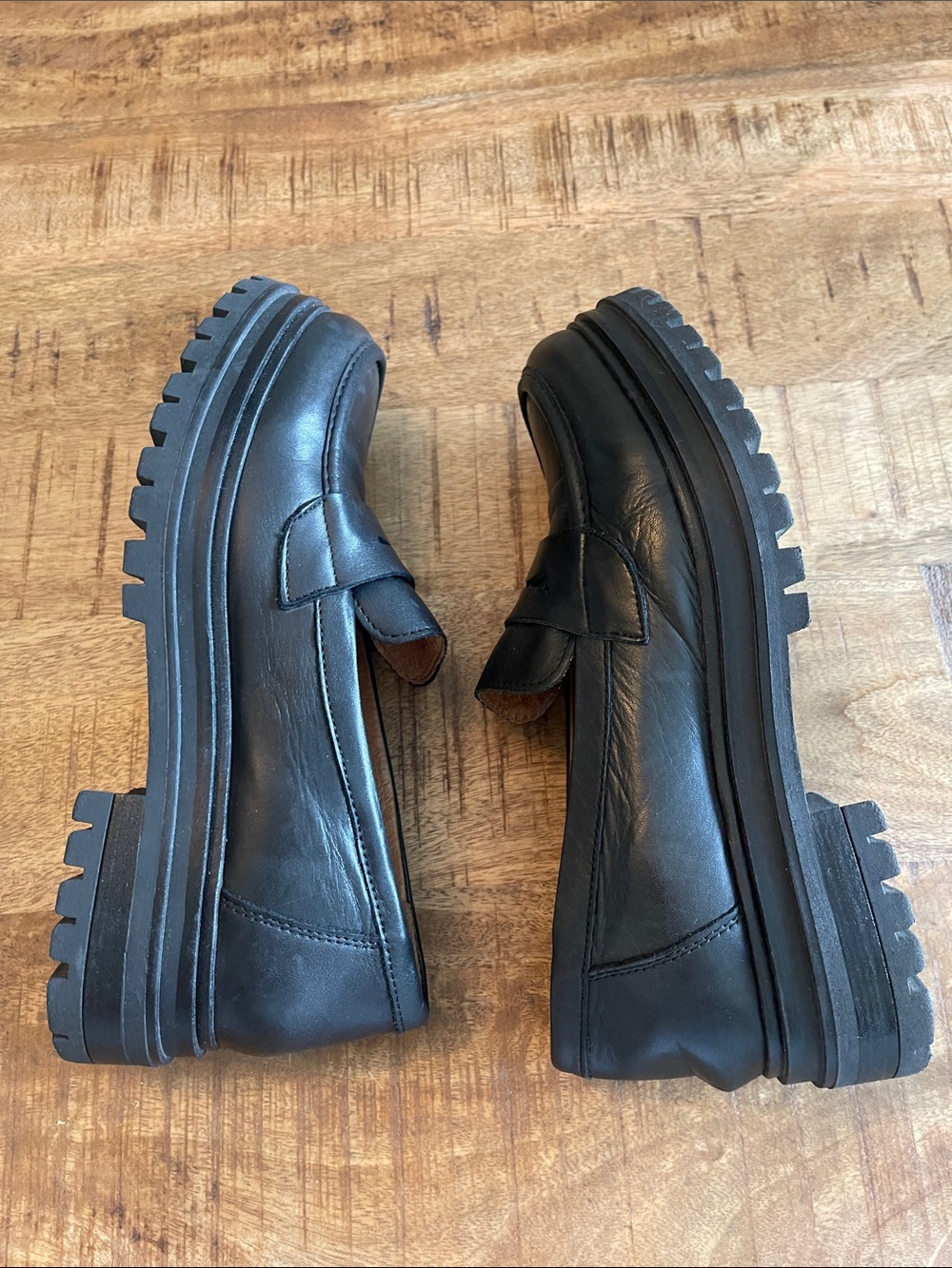 Miz Mooz Legend Loafer 39 Black Platform Chunky 8.5-9 - Picture 10 of 11